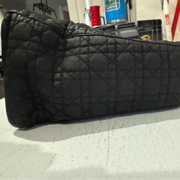 Authentic Christian Dior Cannage Lady Dior Medium Vintage Black Canvas - Picture 10 of 12